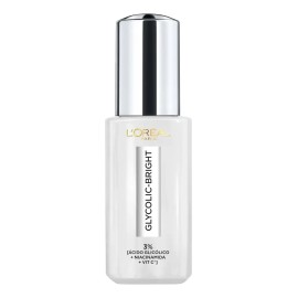 L'Oréal Paris Glycolic Bright Sérum de Ojos Anti Manchas, con Ácido Glicólico y Niacinamida, Reduce Ojeras y Previene Todo Tipo de Manchas, 20 ml.