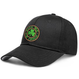 St Patricks Day Trucker Hat for Men, St Patricks Day Adjustable Washable Green Shamrock Baseball Cap, 01.black1, One Size