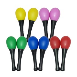 lifactlab. Maracas Musical Instrument, Karaoke Toy, Resin, For Ages 6 and Up (5 Colors, Set of 10)