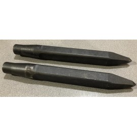 AJAX (SET OF 2) 10” AJAX Jumbo Shank; Carbon Steel (Concrete); Moil Point Chisel #296