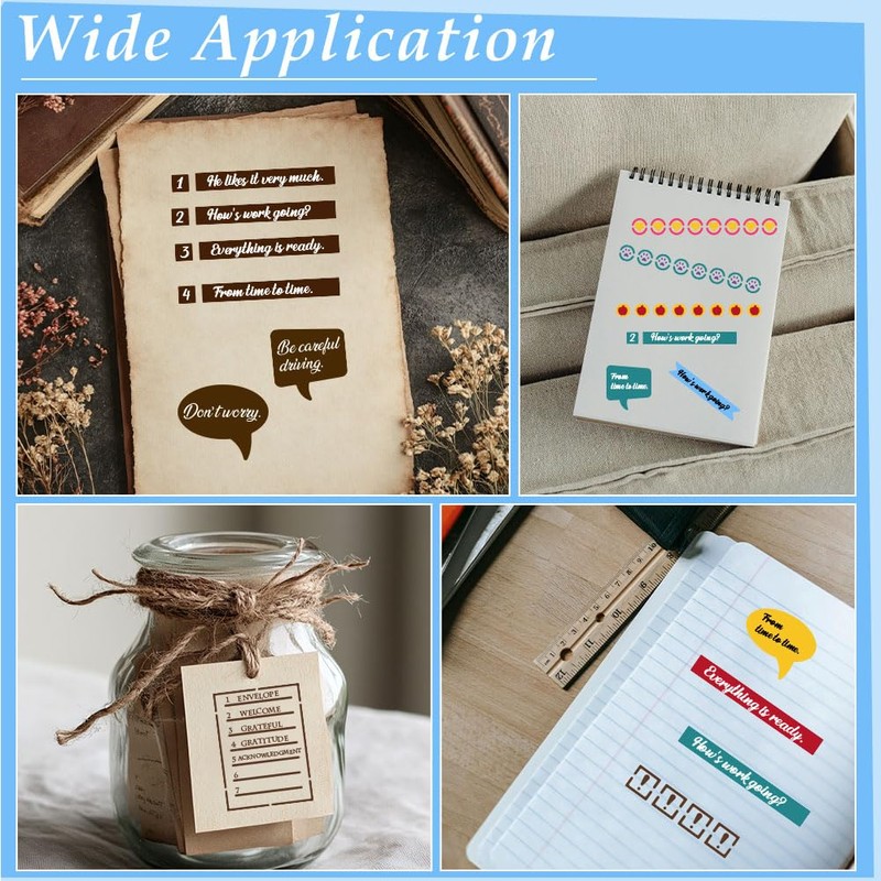 UNICRAFTALE Metal Stencil for Journaling Lines Lists Banners Square Planner
