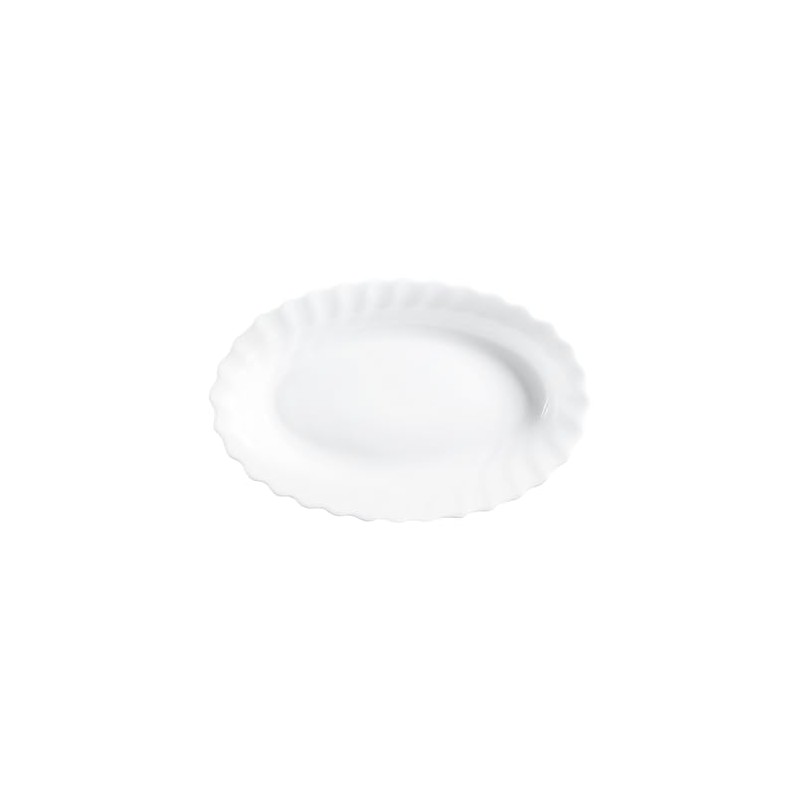 LUMINARC Oval Serving Plate Trianon 22 cm, White, 22 x