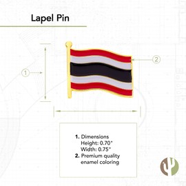 Desert Cactus Thailand Lapel Pin Country Enamel Made of Metal Souvenir Hat Men Women Patriotic (Waving Flag Pin)