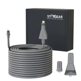 32.8FT Starlink Cable Flat High Performance Cable, 22AWG Starlink Accessories Replacement FHP Power Cord Waterproof with End Caps