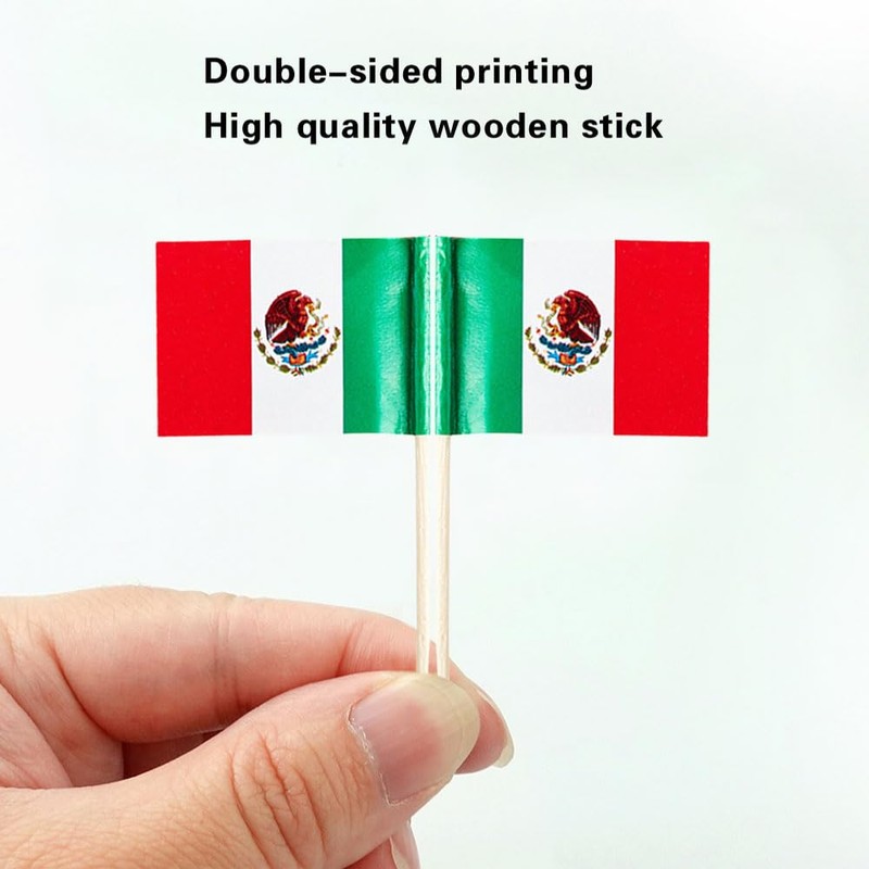 Mexico Flag Mexican Flag, Small Mini Mexico Toothpick Flags for