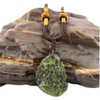 DYFUHO Moldavite Crystal Meteorite, Raw Stone Tectite Necklace, Czech Meteorite