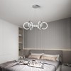 FDPBY Modern LED Chandelier Dimmable Round Pendant Light Fixtures 6