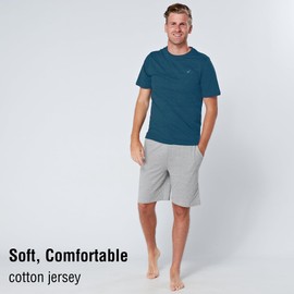 The Essentials Wardrobe Mens TEW Shorty Pyjamas - Contrast - Blue/Grey Marl - Medium