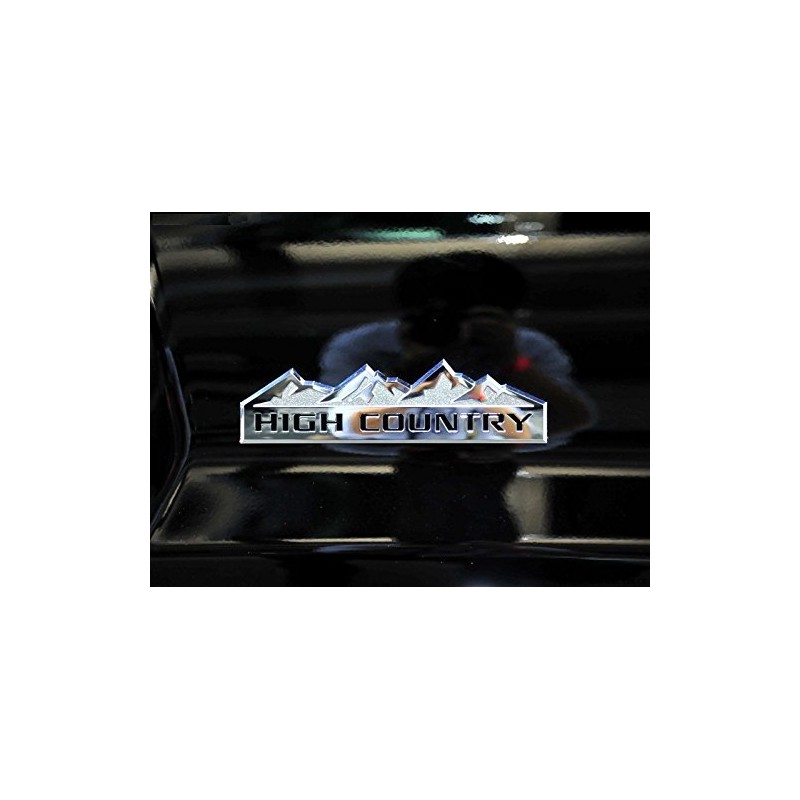 Yoaoo 1x Chrome High Country Emblem Badges Door Tailgate 3D