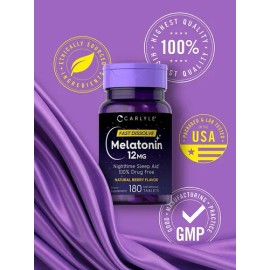 Melatonina 300 Tabletas Sabor Berry 12mg Maxima Potencia Sabor Bayas