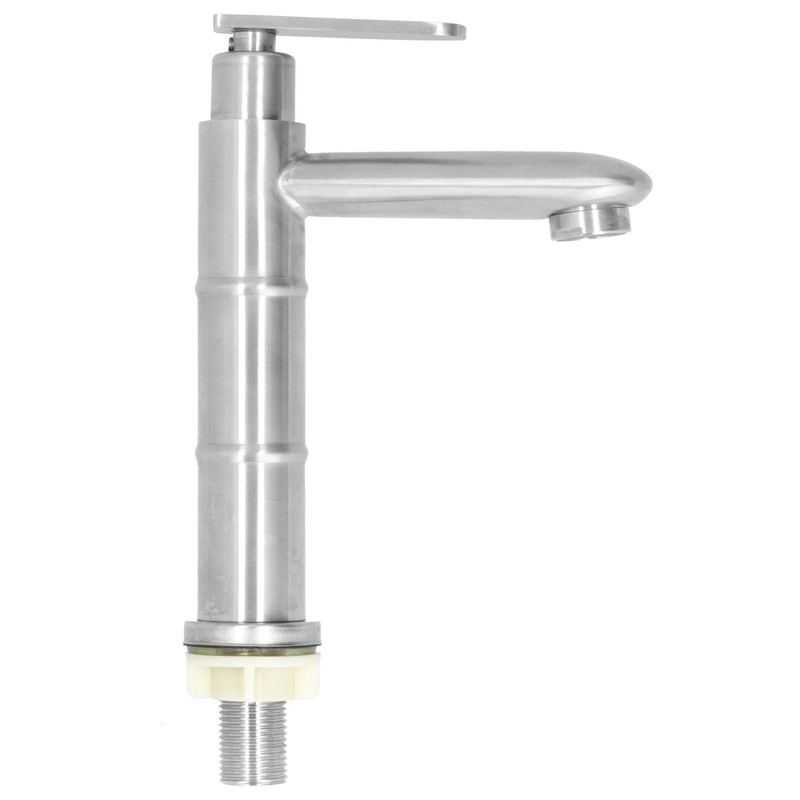 Bamboo Shape Stainless Steel Basin Faucet Cold Water Sink Faucet