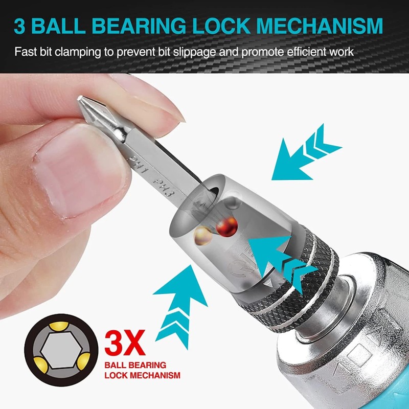 DURATECH Stubby Ratcheting Screwdriver 12-in-1 Multibit Short Screw Drivers New