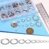Glarks 160pcs M3/4/5/6/8/10/12/14/16 Double Side Lock Washer, 304 Stainless Steel