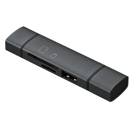 Nakabayashi Z8785 Digio2 USB2.0 Type-C & A Aluminum SD Card Reader Gray