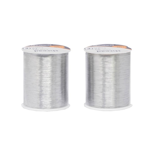 Korbond 320m Sewing Thread –2 x 160m Spools - Silver