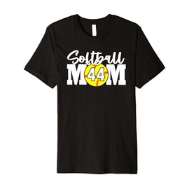 Softball Mom Number #44 Premium T-Shirt