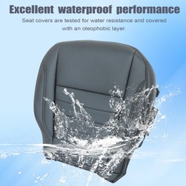 FZJDSD Black Driver & Passenger Side Bottom Microfiber Leather Replacement Seat Cover Compatible with Ford Escape 2013 2014 2015 2016