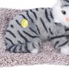 Cat Ornament Simulation Design Vivid Cute Plush Lying Cat with