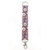 Fabric Pattern Wristlet Key Fob Key Chain with Split Ring