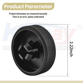 4 Pack Upgraded Replacement Wheel for Ryobi Cordless Stick Vacuum 18v One+ Hp & 18v One+ PCL720K, PBLSV716K, Silicone Replacement Wheels, Quiet and Non-Slip