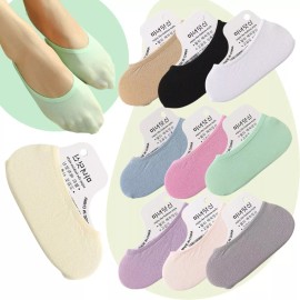 Veraly Calcetines Invisibles 12 Par Colores Pastel Suaves Ligeros