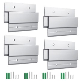 Zorfeter 4 Pairs Z Hanger French Cleat Hanger 4 Inch - Mirror, Picture, Whiteboard, Headboard, Artwork Frames Wall Mounting Brackets - Z Bar Hanger Supports