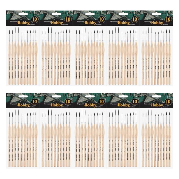 Creative Mark Disposable Detail Brushes - 100 Pack - Disposable