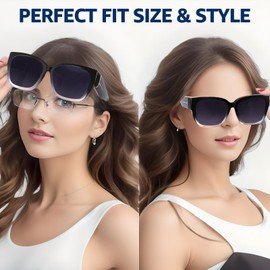 IGnaef Fit Over Sunglasses for Women Men, Polarized Over Glasses Sunglasses UV Protection Snap Shade IF7511M