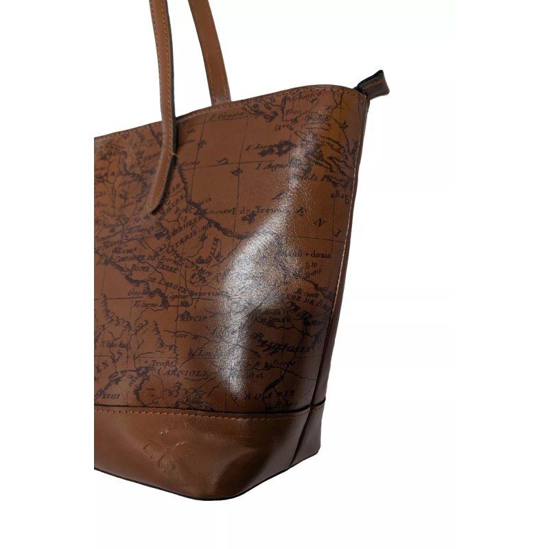 Patricia Nash Verzi Leather Tote Bag-Signature Map Riot Rust-NWT-$199.