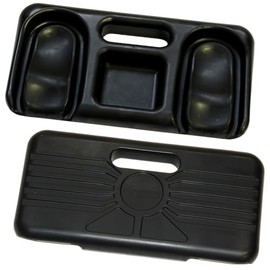 sopomarkt24 Ergo Form Knee Cushion - Moisture-resistant Knee Pad for Tilers, Gardening & Assembly, Ergonomic, Durable, with Carry Handle, 330 x 170 x 35 mm, Black