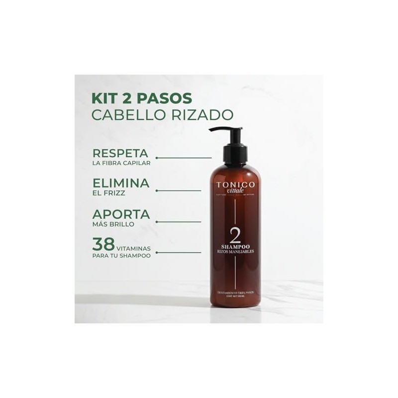 Tonico Vittale Kit Paso 1 Tnico Capilar Paso 2 Shampoo