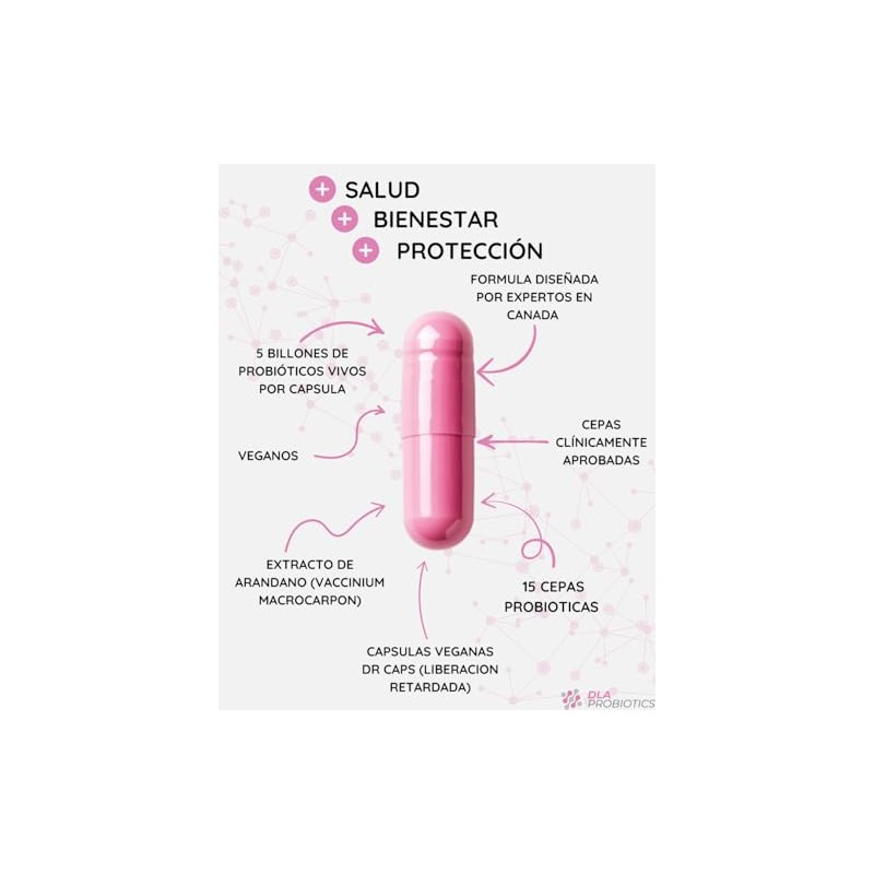 Pro + Fem Probióticos para Mujer 30 capsulas Veganas 5