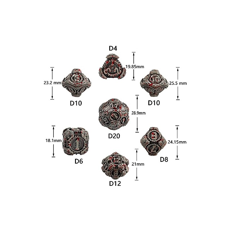 Dice Polyhedral Dice Polyhedral Dice 7pcs D20 D12 D10 D8