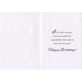 Designer Greetings Blue Foil Framed Mountain and Lake Religious/Inspirational Birthday Card for Grandfather