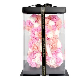 FLORASHOW Rose Bear Never Withered Flowers, Artificial Flowers, Stuffed Animals, Home Decoration, Birthday, Valentine's Day, Christmas, New Year's Day, Present, Decoration, Box Included (3 Colors)