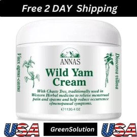 Creme Wild Yam Cream, ANNAS Wild Yam Cream Organic for Hormone Balance, ANNAS Women...