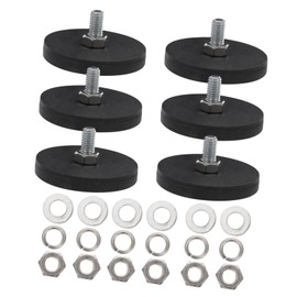Healeved 6PCS Rubber Coated , Magnetic Mount Holder for Roof Lights, Cameras, Tools, Outdoor Use