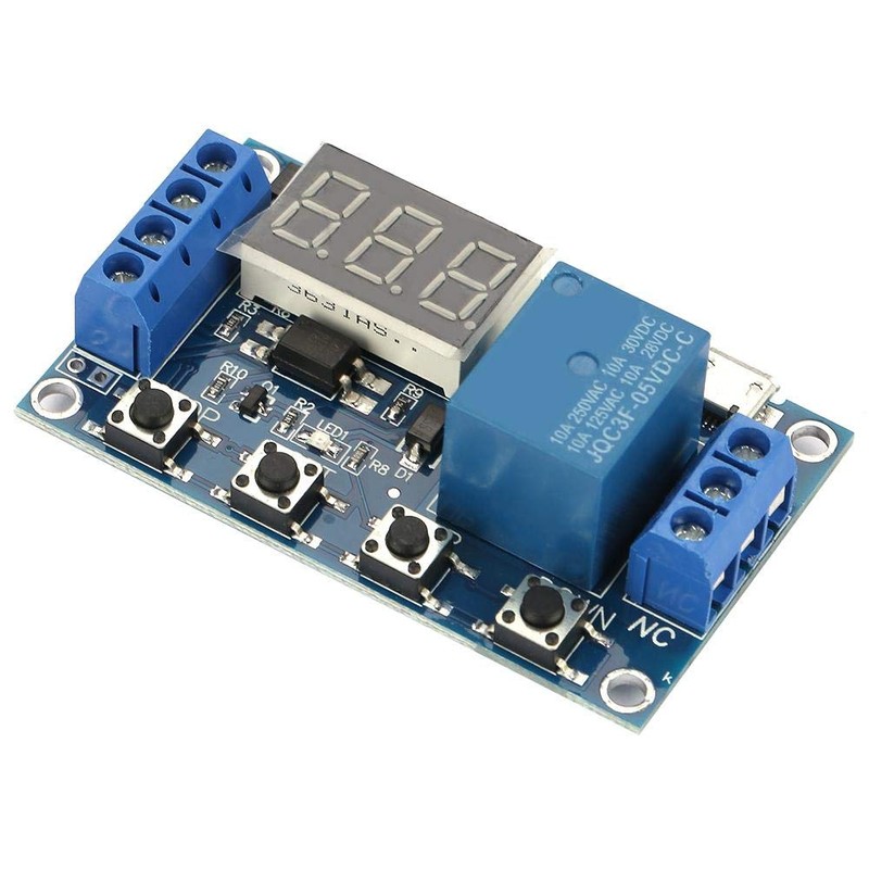 DC 6-30V Cycle Delay Timer Switch LED Display Delay On/Off