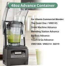 For Vitamix Blender Pitcher 48oz, Advance Container Replacement for Vitamix The Quiet One 36019 VM0100A VM0145 15978 16016 Commercial Drink Machine Blender Cup Jar Parts Bowl attachment-1 Year Support