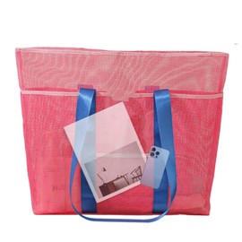 Beach Bag,Mesh Pool Tote Bag - Large Capacity Casual Organizer Pouch for Gym Travel Camping Shopping Picnic Outdoor Cruise Sports Vacation