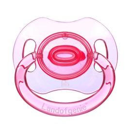 Landofgenie Dummy for Adults Bone Shape Transparent Dummy Pink