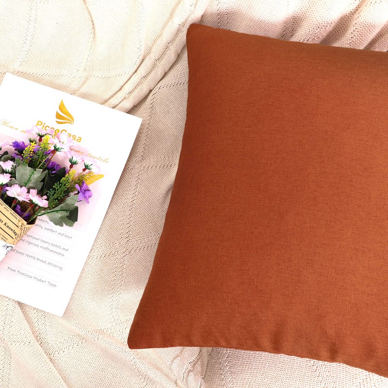 PiccoCasa Waterproof Pillow Case Cushion Cover for Sofa Backrest Soft