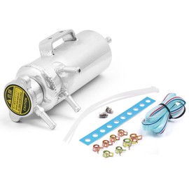 Lyaciomn 1 Set Collection Tank Engine Coolant Catch Can Alloy Coolant Swirl Pot Breather Air Separator Tank