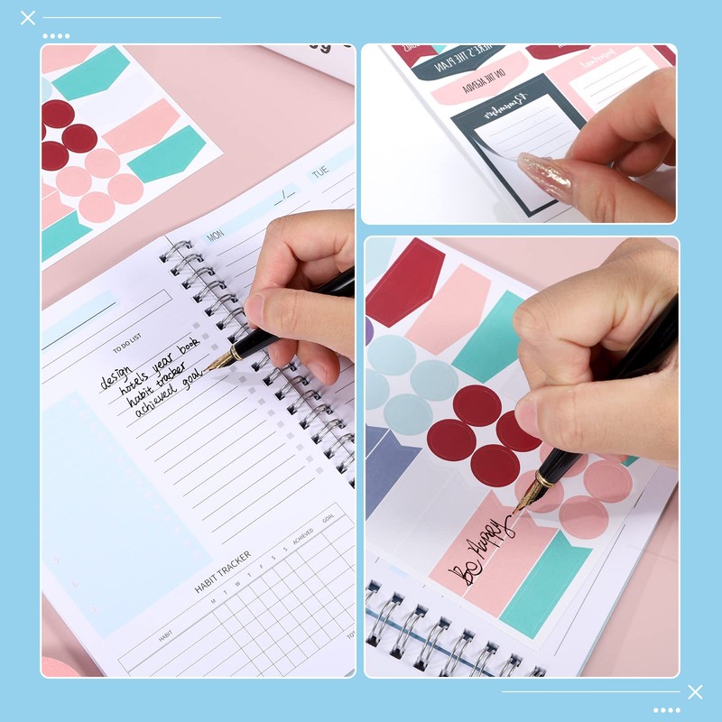 Weekly Planner Notebook, A5 Spiral To Do List Notebook 52