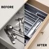 oridom Expandable Bamboo Kitchen Drawer Organizer for Cutlery and Utensils,