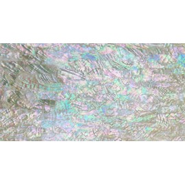 GOMMO White Prism Abalone Shell Veneer Sheet for Inlay and Overlay Unbendable (240mm×140mm)