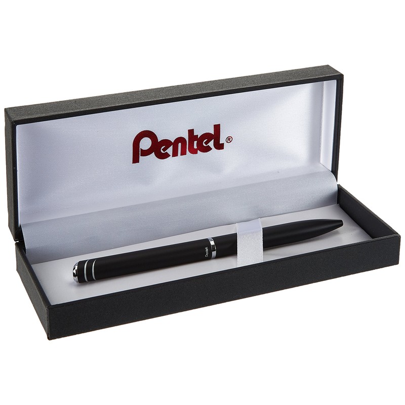 Pentel BL2007 EnerGel Philography Rollerball Pen 0.7mm Metal Barrel Black