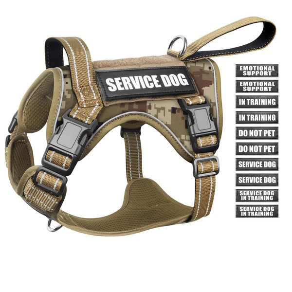 WINSEE Tactical Dog Harness, No Pull Dog Harness for Medium
