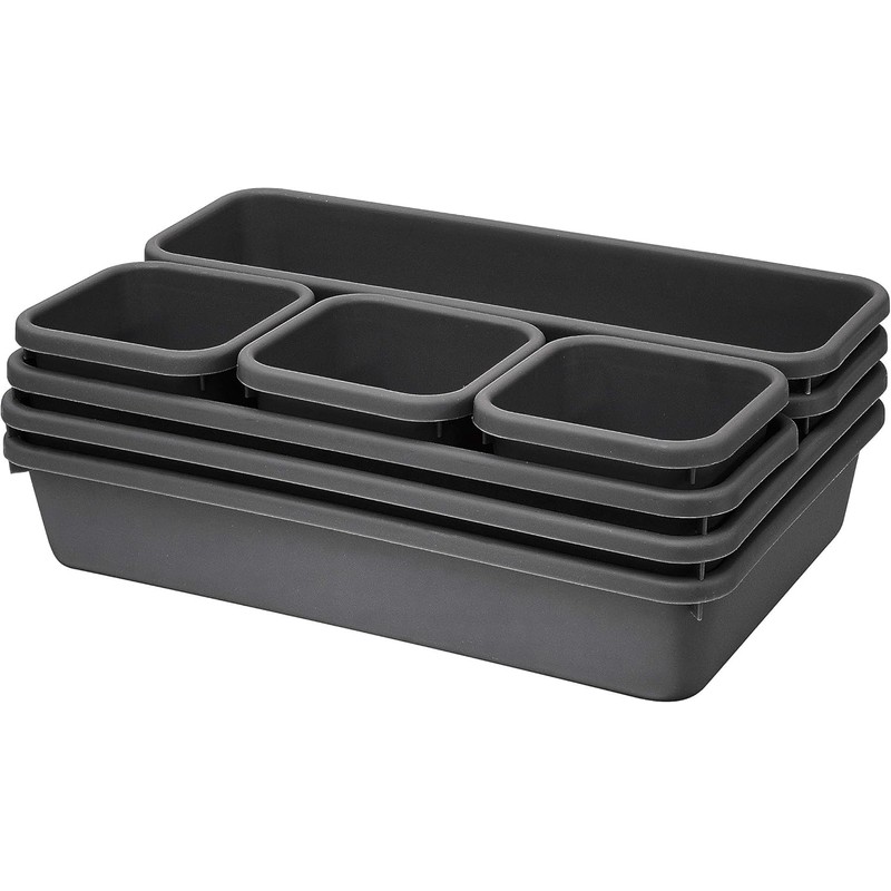 PXLAATY Drawer Dividers Storage Trays Stationery Accessories Cosmetic Trays Set