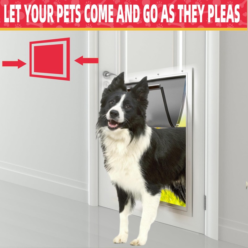 2PACK Extra Large Dog Door Replacement Flap with Screws,Doggie Door
